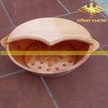 Hiển thị chi tiết cho Chậu gỗ ngâm chân gỗ thông có nắp Chậu gỗ ngâm chân gỗ thông có nắp