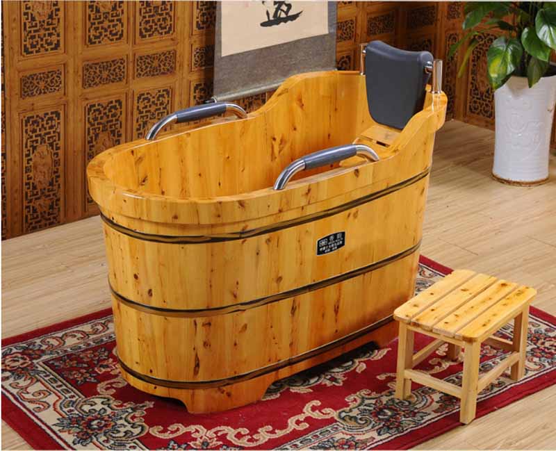 Hình ảnh cho tin tức BỒN TẮM GỖ SỒI CAO CẤP BỌC DA TỐT NHẤT 2019