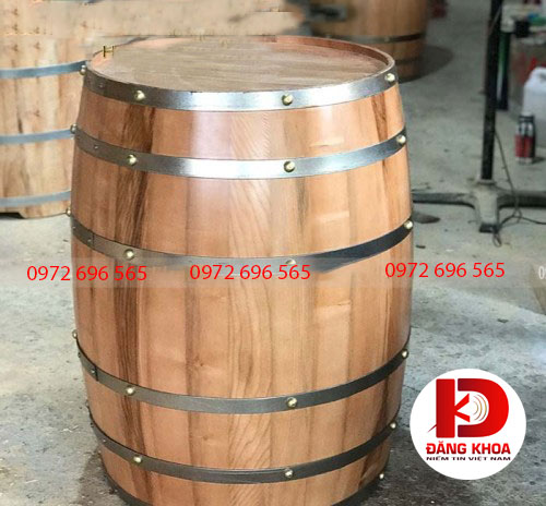 Hình ảnh cho tin tức Bán thùng gỗ trang trí gỗ sồi 50x75cm