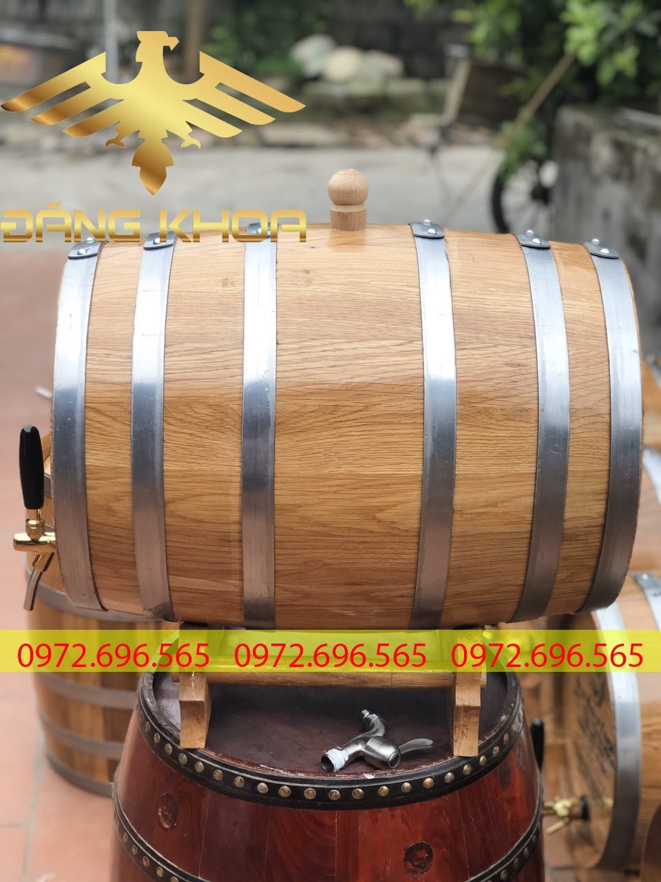 Hình ảnh cho tin tức Ưu điểm vượt trội của trống rượu gỗ tại Trống Đăng Khoa