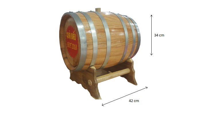 Thiết kế thùng rượu gỗ sồi nhập khẩu nga