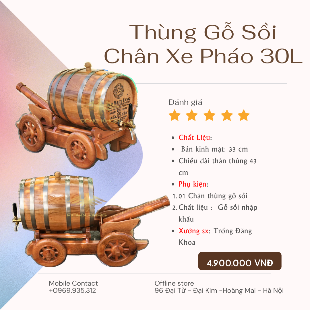 Hình ảnh cho tin tức Quy trình sản xuất thùng ngâm rượu gỗ sồi tại Hà Nam