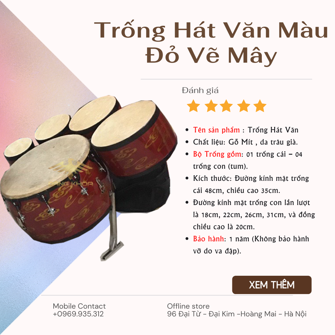 Hình ảnh cho tin tức Những Điều Hữu Ích Về Trống Hát Văn Mà Bạn Nên Biết