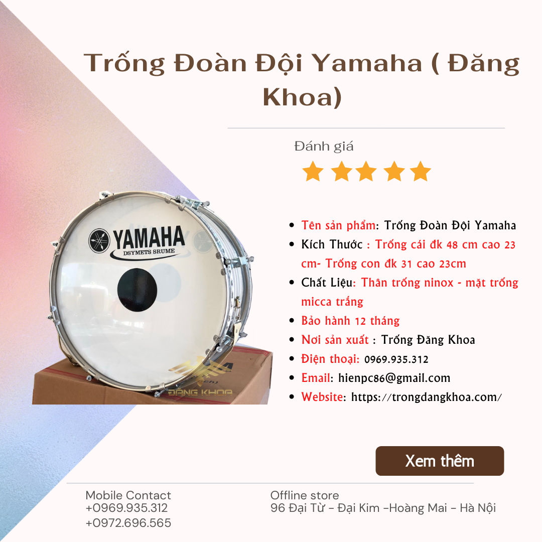 Hình ảnh cho tin tức Gợi ý cho bạn top 1 địa chỉ mua trống đoàn đội giá rẻ tại Hà Nội