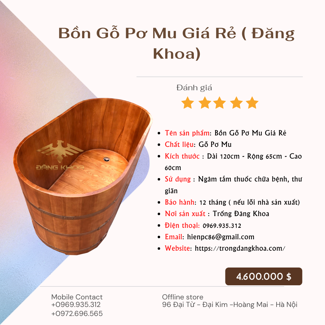 Sản Phẩm Bồn Tắm Gỗ Hà Nam Chất Lượng, Giá Tốt 